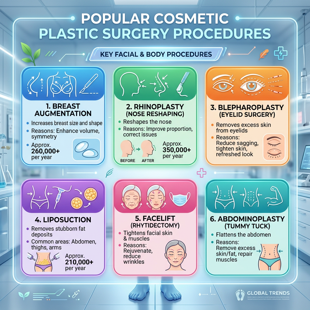 What Are the Most Popular Cosmetic Plastic Surgery Procedures?